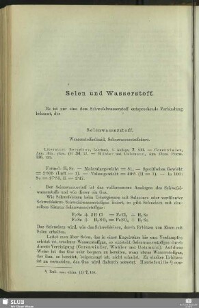 Selen und Wasserstoff