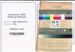 Entnazifizierung Hans Uebachs , geb. 01.05.1913 (Geschaeftsfuehrer)