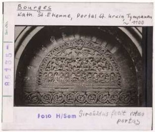 Bourges: Saint-Ursin, Portal, Tympanon