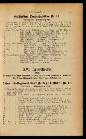 XVI. - XIX. Armeekorps