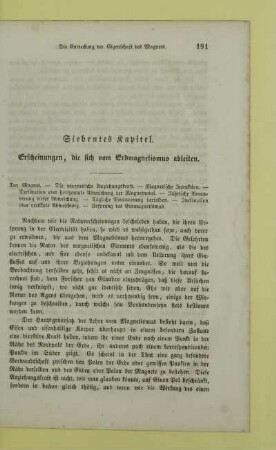 Siebentes Kapitel. Erscheinungen, die sich vom Erdmagnetismus ableiten