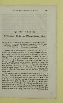 Siebentes Kapitel. Erscheinungen, die sich vom Erdmagnetismus ableiten