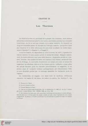 Chapitre III: Les Thermes