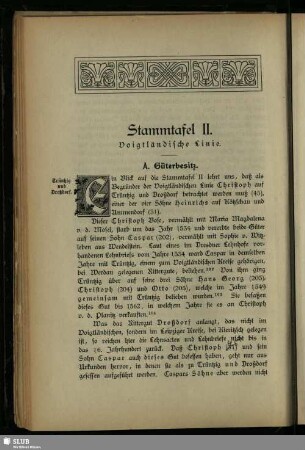 Stammtafel II. Voigtländische Linie