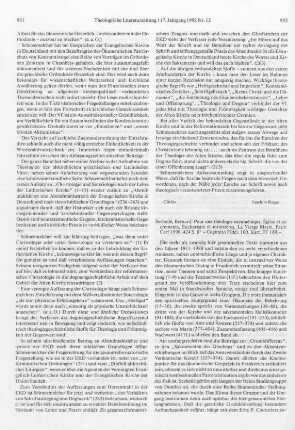 952-953 [Rezension] Sesboüé, Bernard, Pour une théologie œcuménique