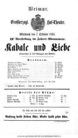 Kabale und Liebe