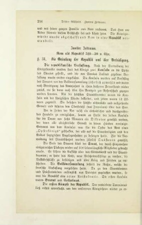 Zweiter Zeitraum. Rom als Republik 510 - 30 v. Chr.