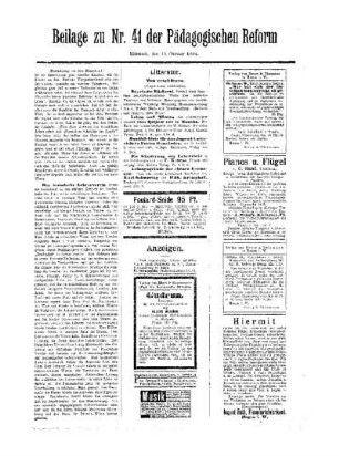 Anzeigen : Beilage zu Nr. 41 der Pädagogischen Reform