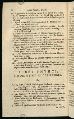 82-89, Libri Physici, Historiaenat. &c. Scriptores.