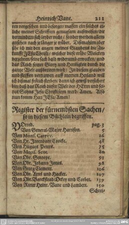 Register der fürnembsten Sachen, so in diesem Büchlein begriffen