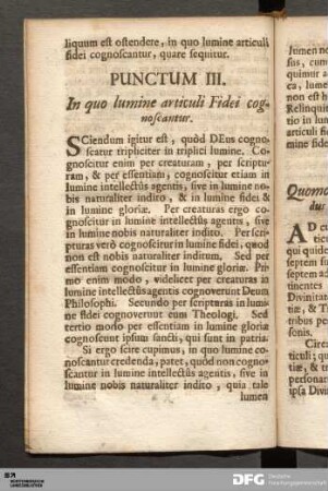 Punctum III. In quo lumine articuli Fidei cognoscantur.