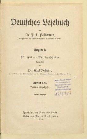 Teil 2 = 3. Schuljahr, [Schülerband]: [Teil 2 = 3. Schuljahr, [Schülerband]]
