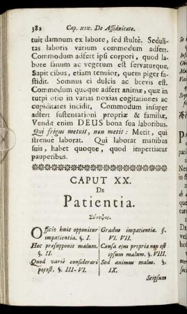 Caput XX. De Patientia