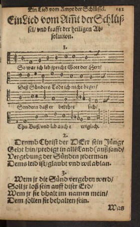 Ein Lied vom Ampt der Schlüssel ...