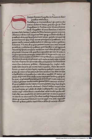 Incipit Summa augustini de Ancona de sum[m]a postestate ecclesiastica