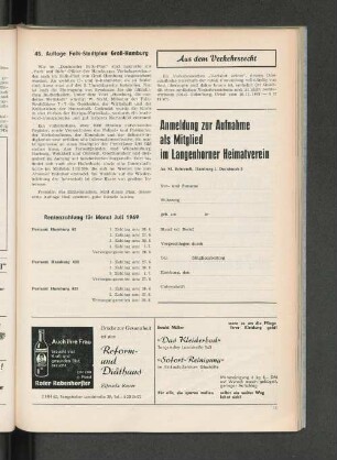 Rentenzahlung für Monat Juli 1969