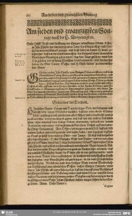 Am sieben und zwantzigsten Sontage nach der H. Dreyeinigkeit