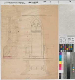 Soest (Soest) Wiesenkirche Sakristeianbau Tür (1895) 1 : 10 58 x 45 Zeichnung Staatshochbauamt Soest