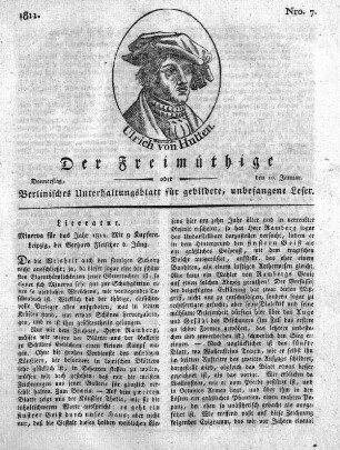 Nro. 7, Donnerstag, den 10. Januar 1811