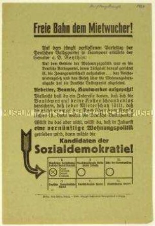 Aufruf der Vereinigten SPD zur Reichstagswahl am 4. Mai 1924