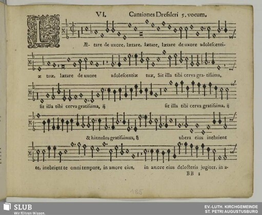 VI. Laetare de uxore