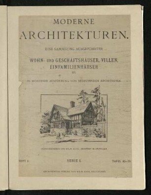 Heft 5. Tafel 62-75.