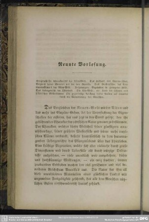 Neunte Vorlesung