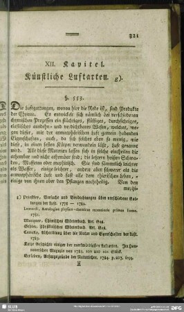 XII. Kapitel. Künstliche Luftarten