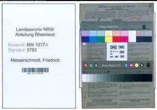 Entnazifizierung Friedrich Messerschmidt , geb. 16.09.1896 (Lagerverwalter)