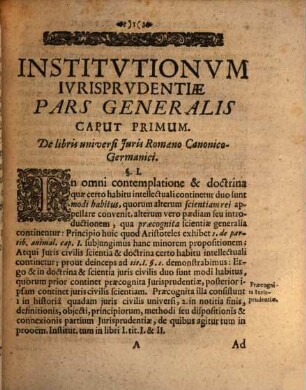 Institutionum iurisprudentiae doctrina generalis