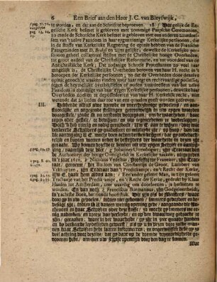 Wederlegging van een Boekjen van J. C. Van Bleyswyk, genaamt Moses als een Godt over Aäron : in een Brief aan Zijn Ed.