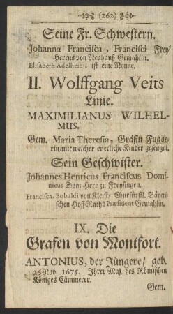 IX. Die Grafen von Montfort.