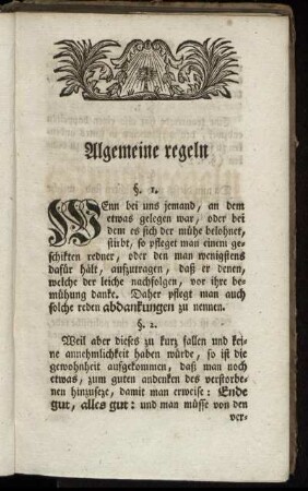 Algemeine regeln