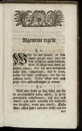 Algemeine regeln