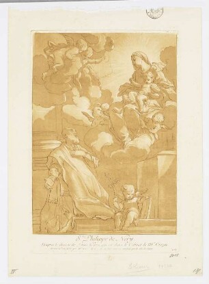 St. Philippe de Nery, Blatt 133 der Folge "Recueil d'estampes d'après les plus beaux tableaux et d'après les plus beaux desseins qui sont en France"