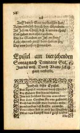 Epistel am vierzehenden Sontag nach Trinitatis ...