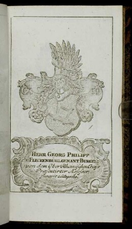 Herr Georg Philipp v. Fleckenbühl genant Burgel. - Herr Christian v. Nettelbla[...]