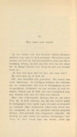 III. Een man over boord
