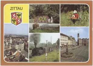 Zittau. Stadtansichten, Ansichtskarte, color