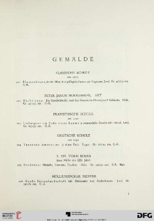 Gemälde (Nr. 1-269)