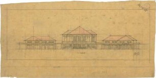 Pfann, Paul; München - Theresienhöhe; Ausstellung München 1908 - Basar, Theater u. Cafe (Ansicht)