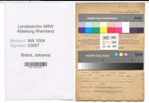Entnazifizierung Johanna Brand , geb. 08.07.1895 ()
