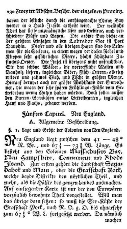 § I. Lage und Größe der Colonien von Neu England.