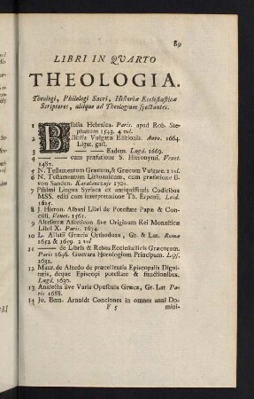 89-198, Libri in Quarto