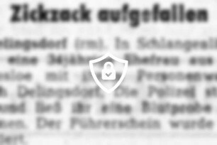 Zickzack aufgefallen