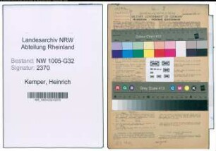 Entnazifizierung Heinrich Kemper , geb. 24.08.1919 (Arzt)