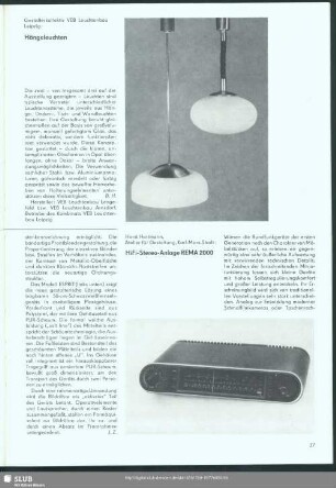 HiFi-Stereo-Anlame REMA 2000 : VIII. Kunstaustellung der DDR