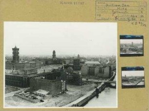 Gesamtansicht. Berlin, Mitte, Rathausstraße (bis 1951 Königstraße)/Spreeufer