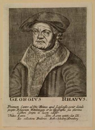 Bildnis des Georg Rhau