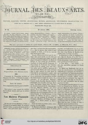 Nr. 14 (31 Juillet 1865)
